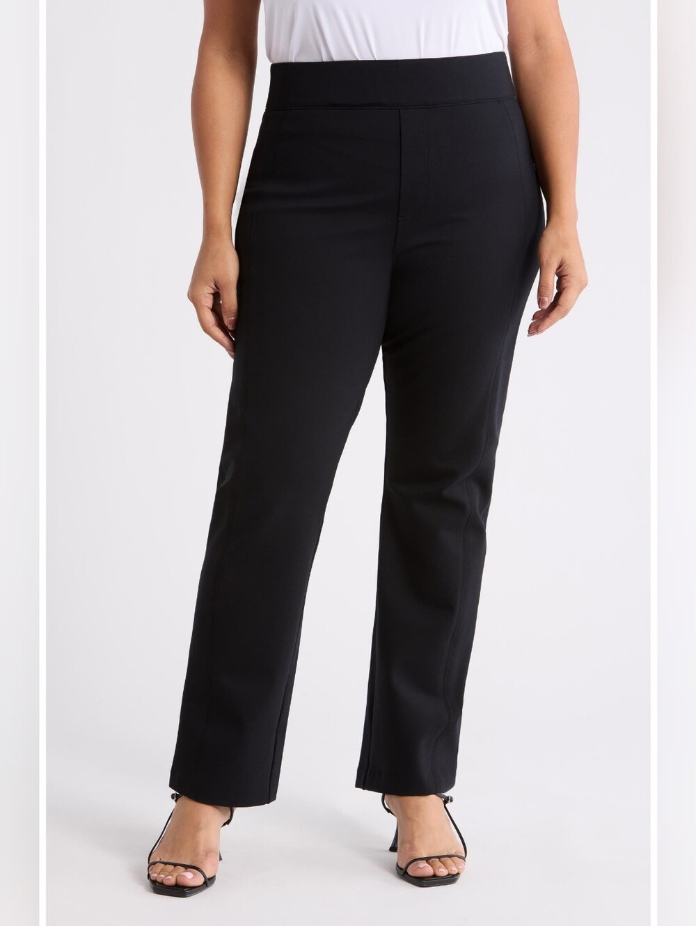 Spanx Women's 2X Black High Waist Straight Leg Ponte Pants New